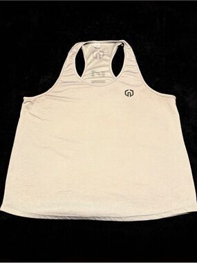 NELEUS Dri-Fit Y racer Back Muscle Tank Top-Men's L-Gray Mesh-Gym-Workout